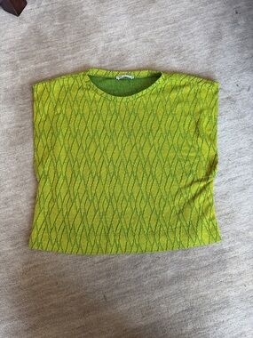 Chartreuse Knit Top - Women